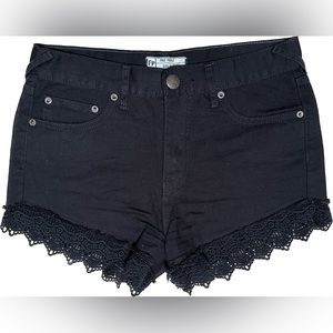 Free People | Black Lace Shorts